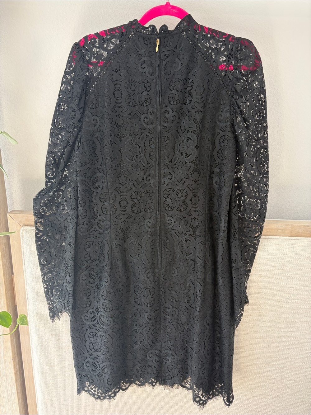 Lilly Pulitzer Black Long-Sleeve Lace Shift Dress - Picture 3 of 5